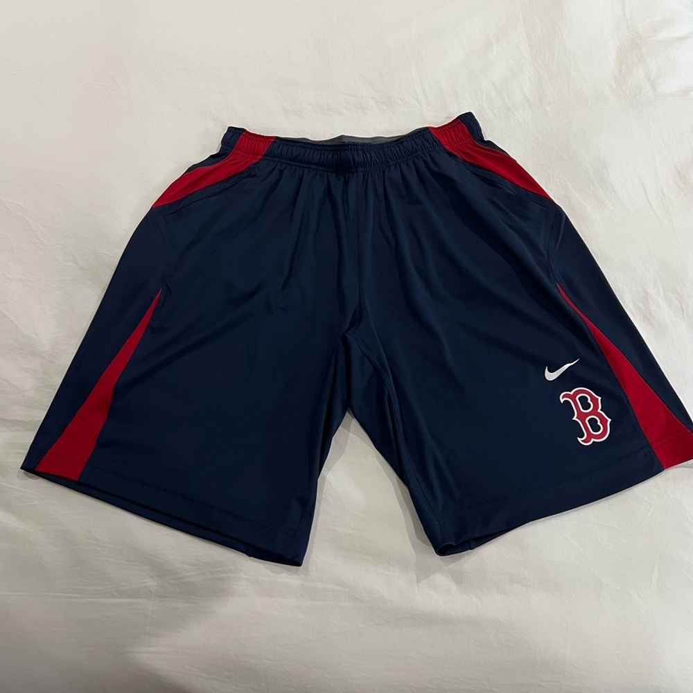 Nike Navy and Red Athletic Shorts